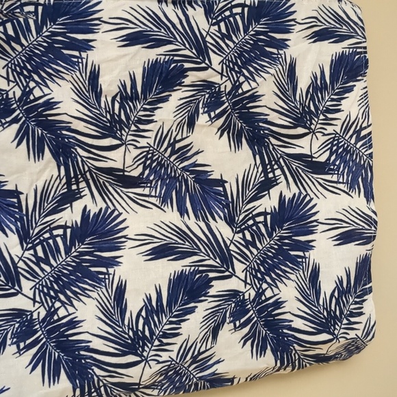 Small Linen Blend Panama Jack Tropical Palm Skirt Blue Skirt - Picture 6 of 11